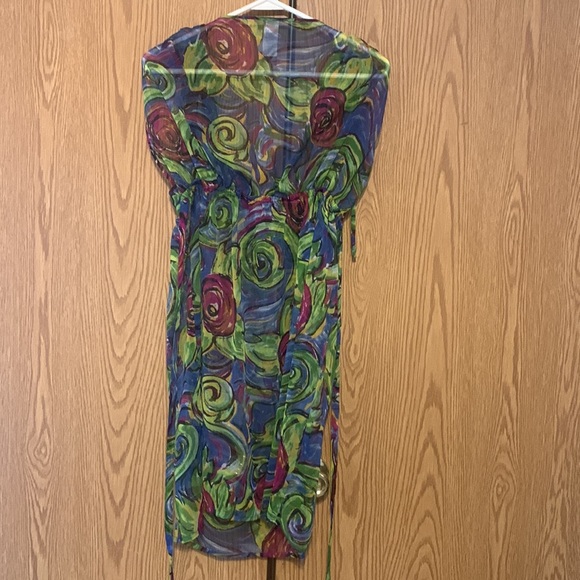 Midi Cover up. Fancy with roses Small - Picture 3 of 4